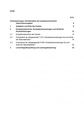 Französisch - Kernlehrplan, Realschule