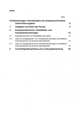 Latein - Kernlehrplan, Gesamtschule, Sek I