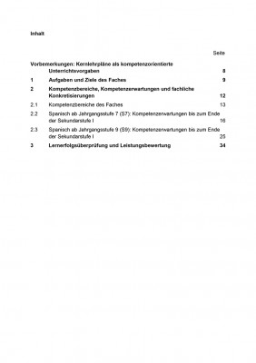 Spanisch - Kernlehrplan, Gesamtschule, Sek I