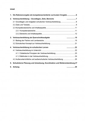 Verbraucherbildung in Schule - Rahmenvorgabe, Primarstufe / Sek I