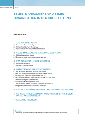 Selbstmanagement und Selbstorganisation in der Schulleitung
