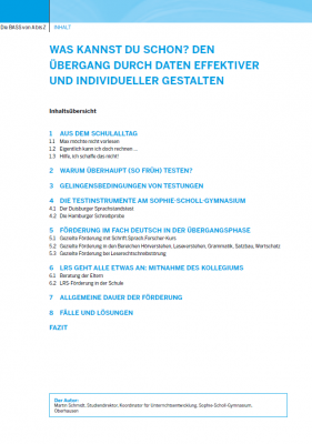 Den Übergang in die weiterführende Schule datengestützt gestalten