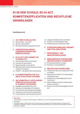 KI in der Schule: rechtliche Grundlagen